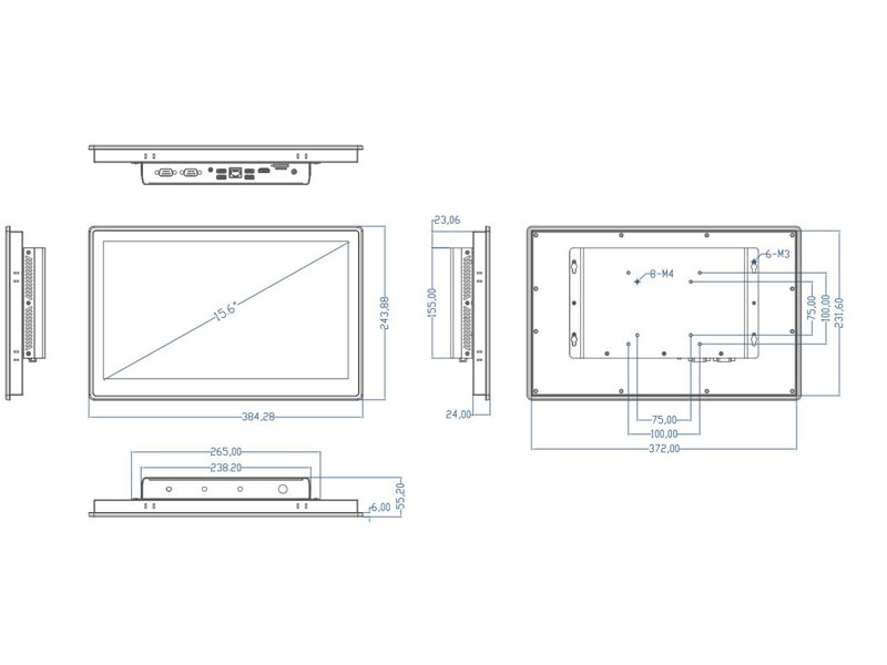 Android Industrial Panel PC EM-PPC15R