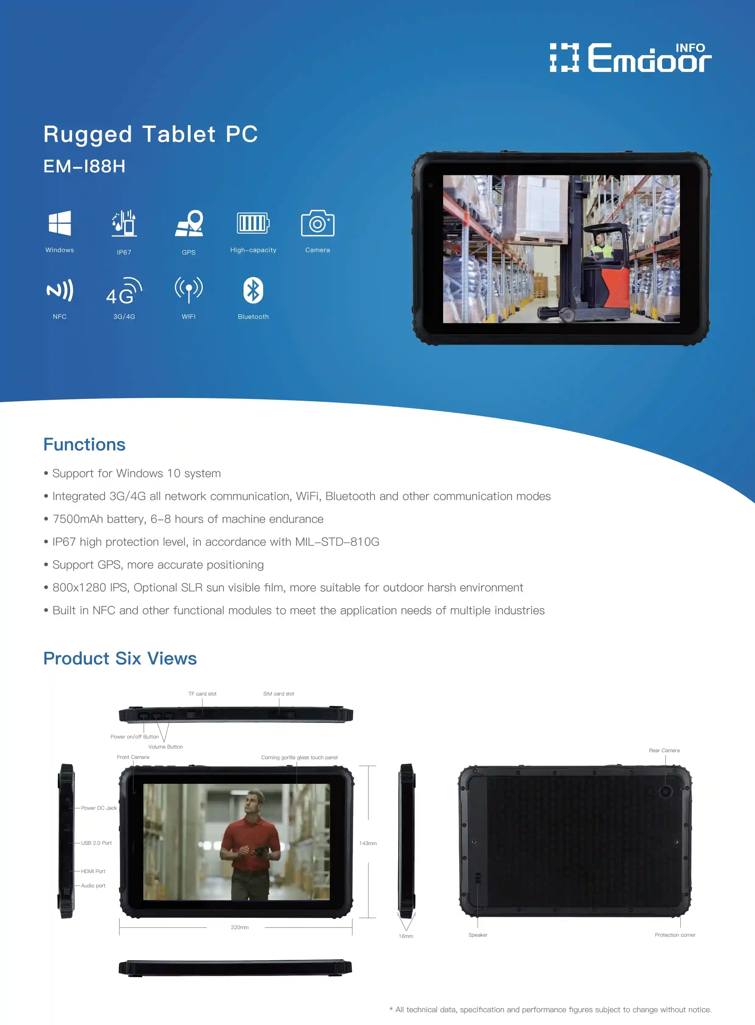 Application of the Industrial Tablet Windows 10